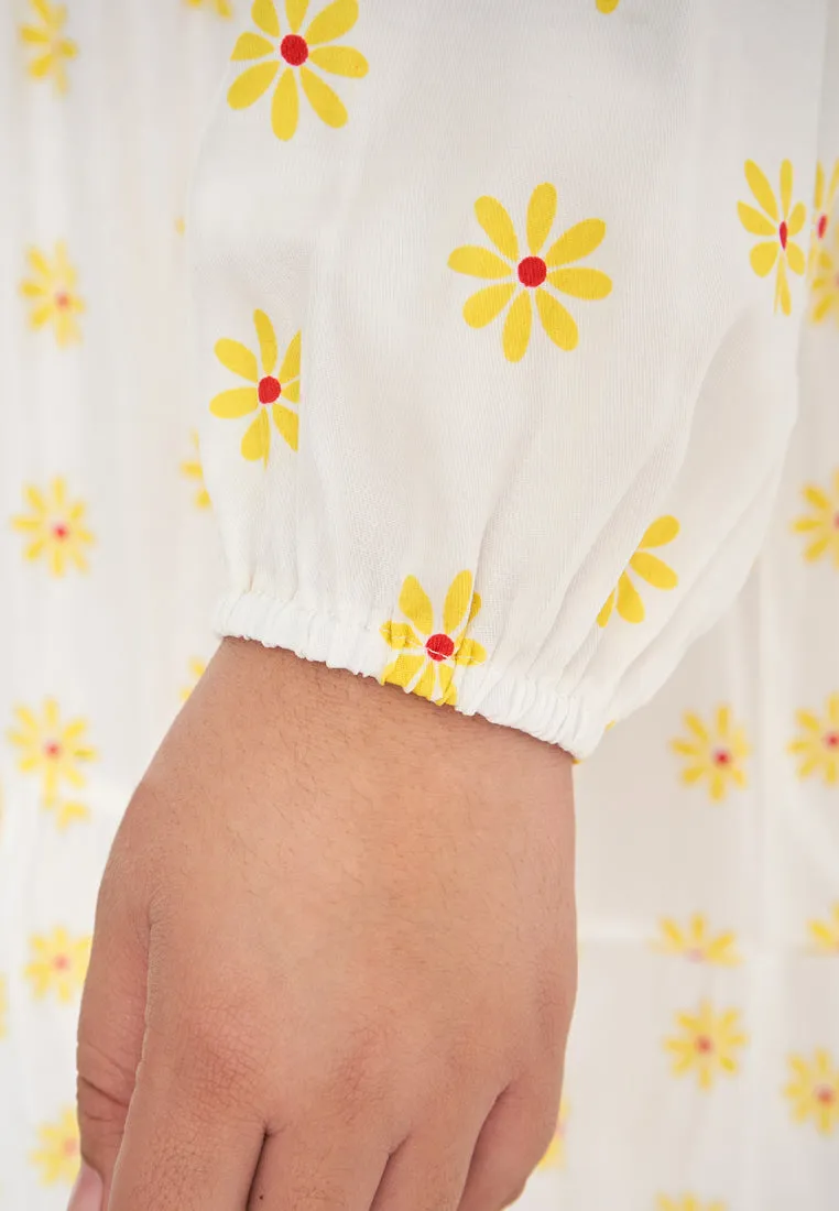 Tierra Printed Tiered Vacation Dress