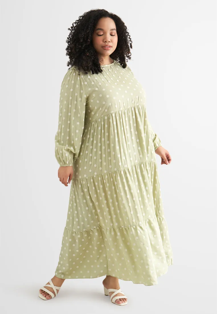 Tierra Printed Tiered Vacation Dress