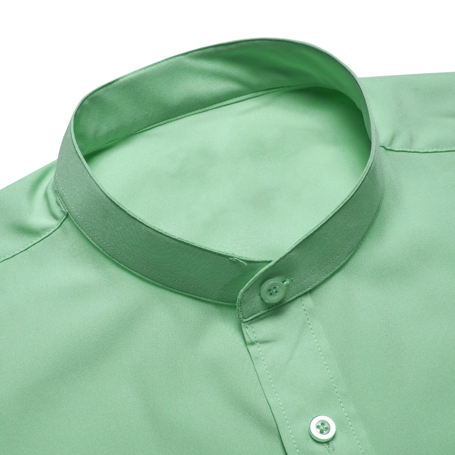 Ties2you Button Down Shirt Mint Green Solid Men's Long Sleeve Business Dress Shirt