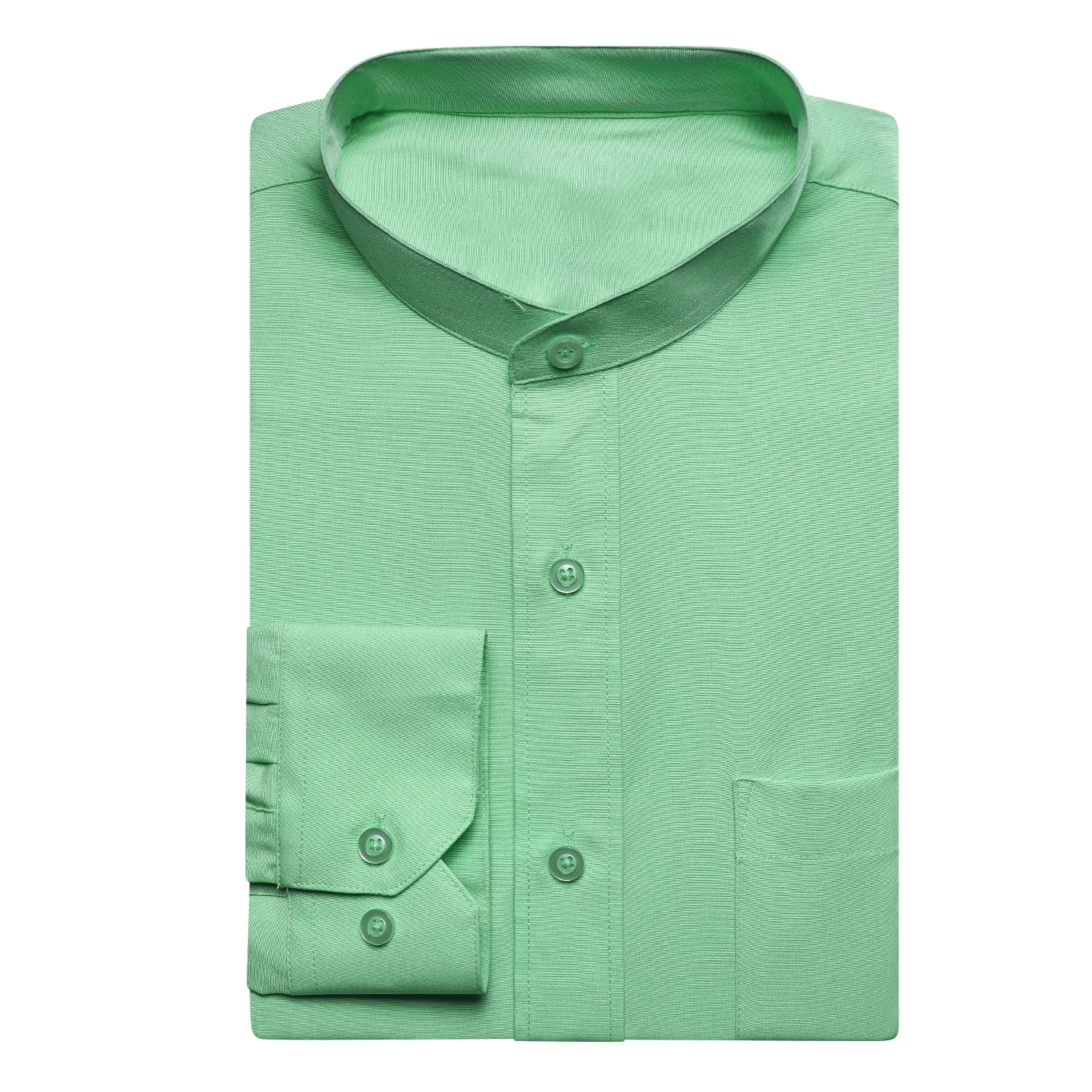 Ties2you Button Down Shirt Mint Green Solid Men's Long Sleeve Business Dress Shirt