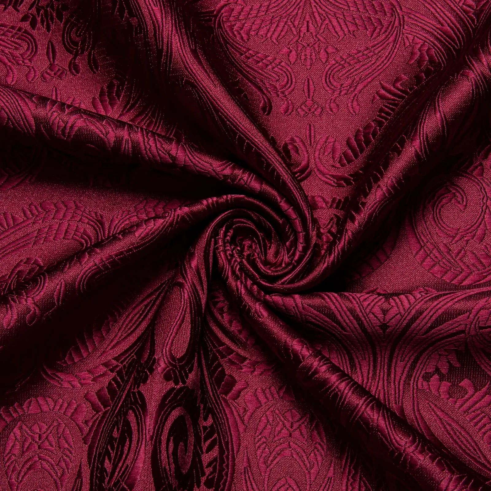 Ties2you Button Up Shirt Burgundy Paisley Long Sleeve Business Dress Shirts for Men