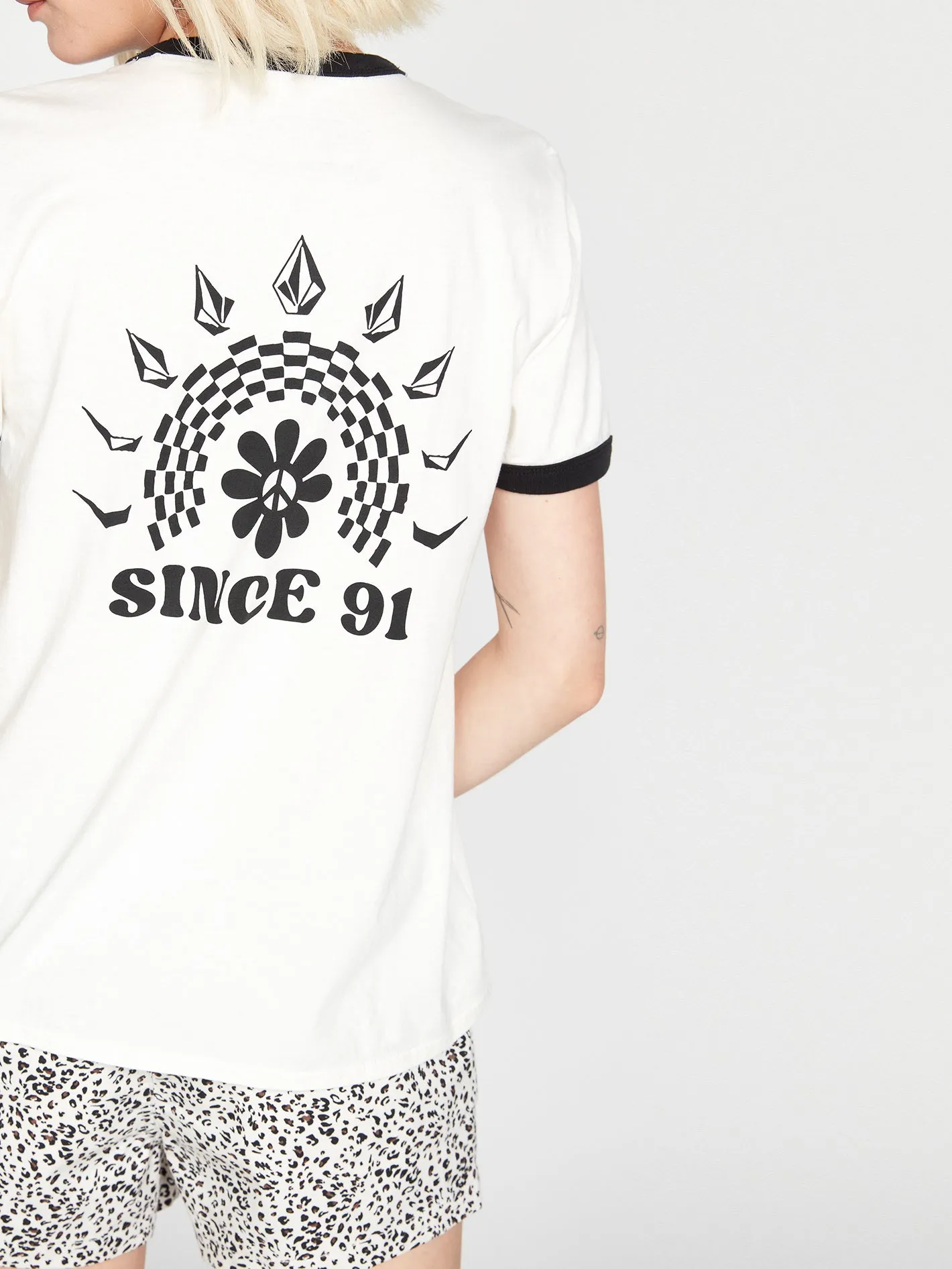 Truly Ringer Short Sleeve Tee - Star White