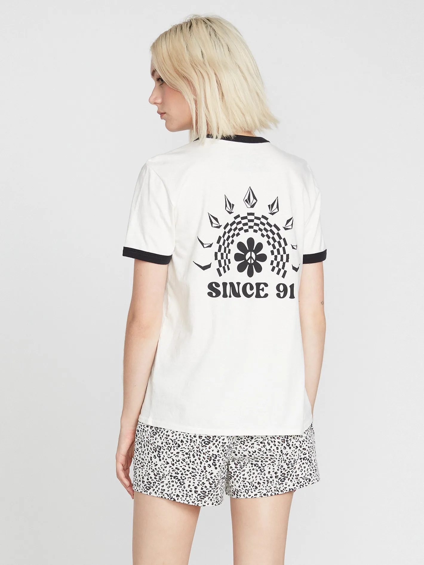 Truly Ringer Short Sleeve Tee - Star White