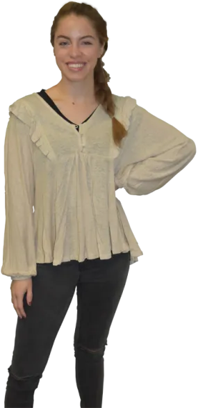 Umgee Babydoll Champagne Top