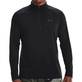 Under Armour Mens Tech 1/2 Zip Long Sleeve Black Charcoal