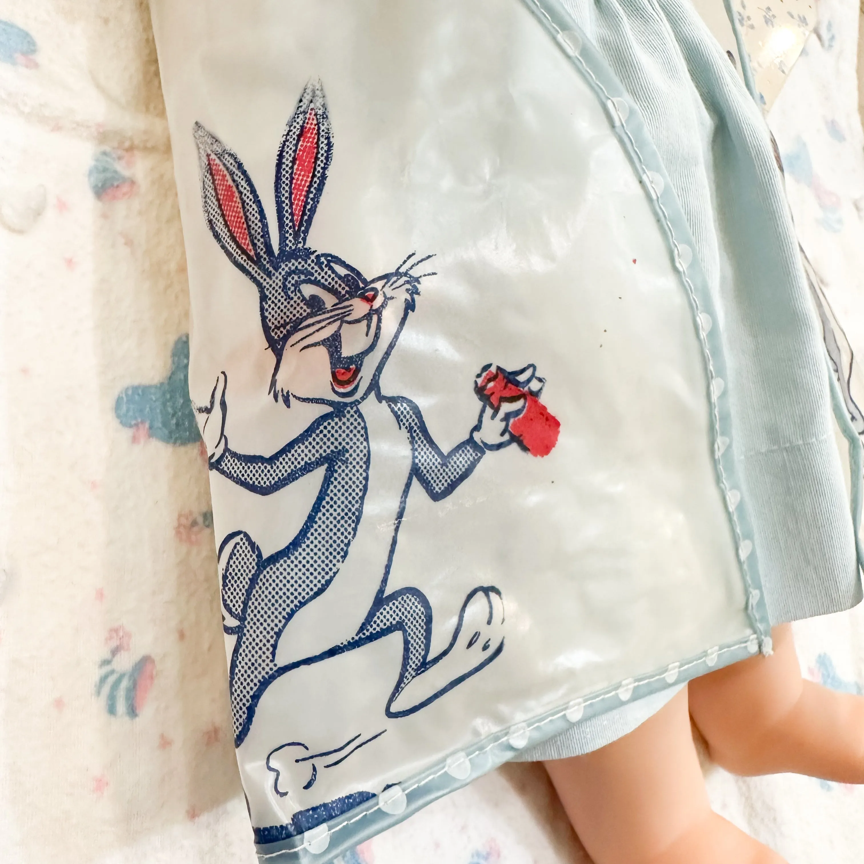 Vintage RARE 1960s Bugs Bunny Doll Raincoat (fits Minikane Gordis doll)
