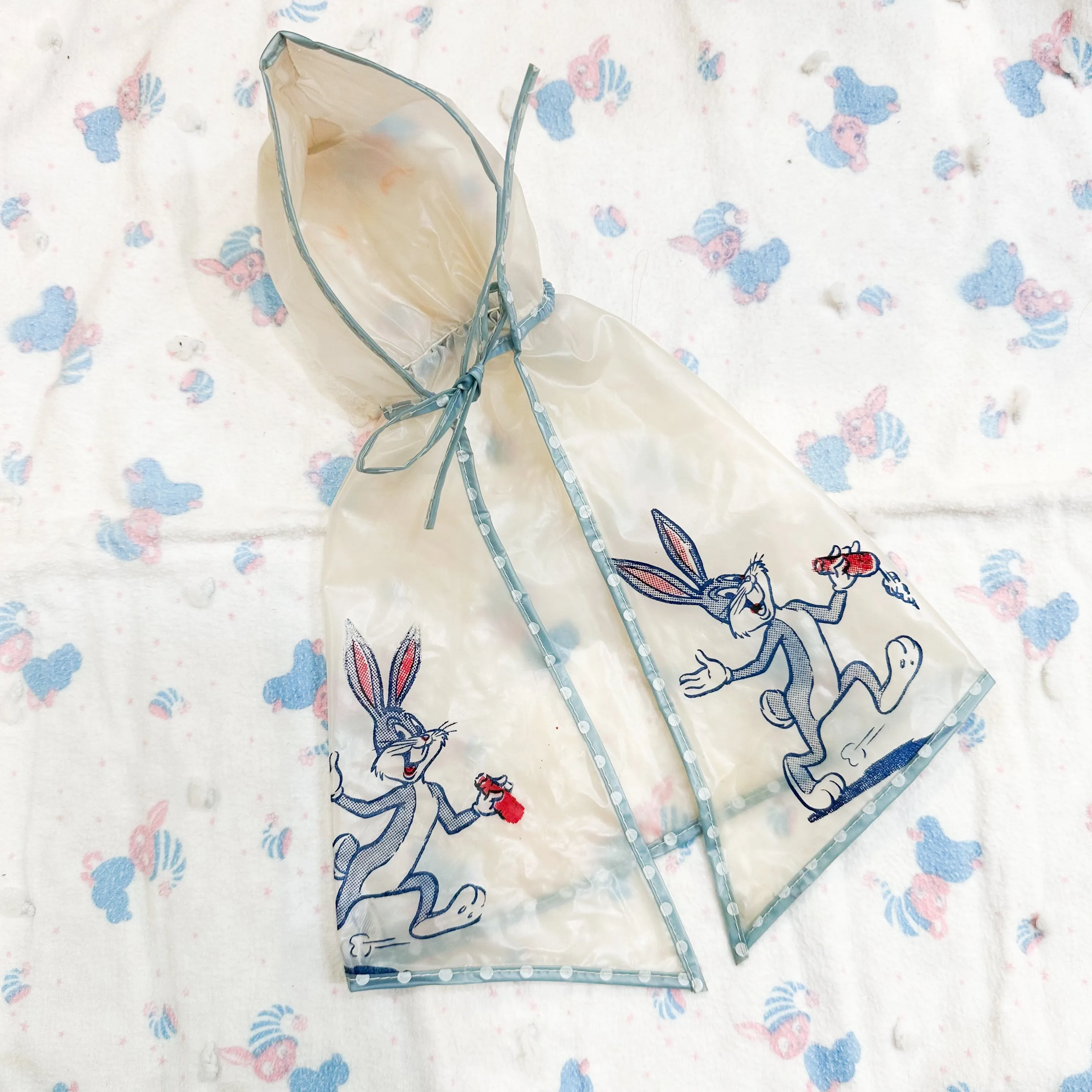 Vintage RARE 1960s Bugs Bunny Doll Raincoat (fits Minikane Gordis doll)