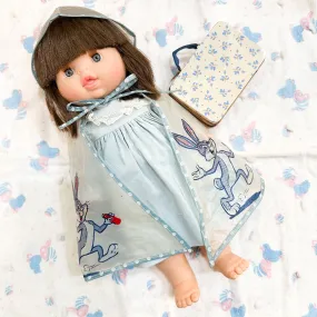 Vintage RARE 1960s Bugs Bunny Doll Raincoat (fits Minikane Gordis doll)