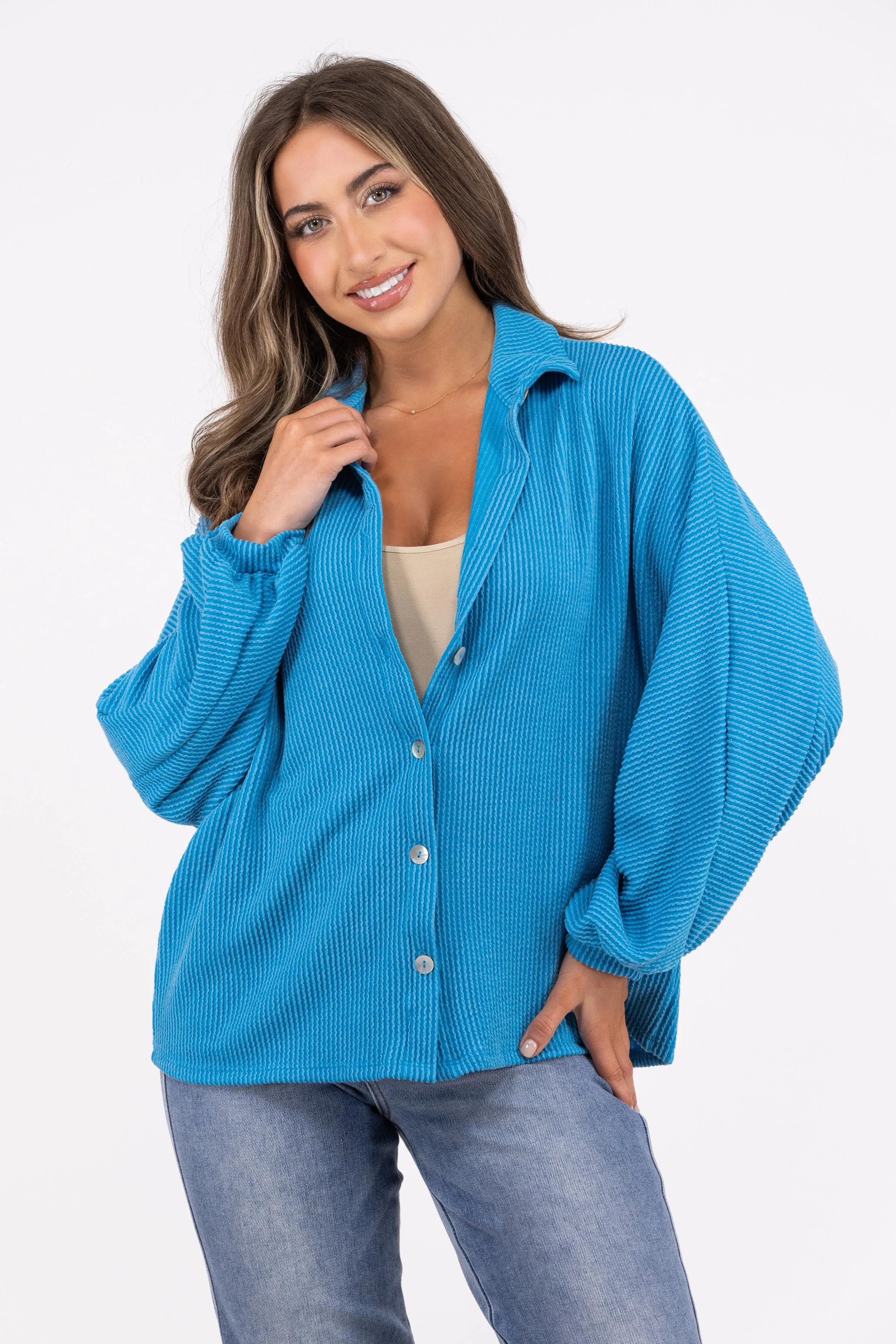When You Dream Long Sleeve Button Up Top