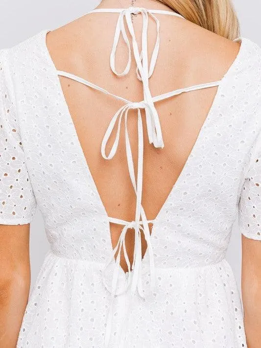 White Magic Open Back Babydoll Dress | Sale Rack