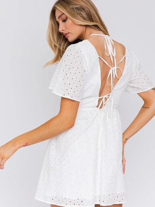 White Magic Open Back Babydoll Dress | Sale Rack