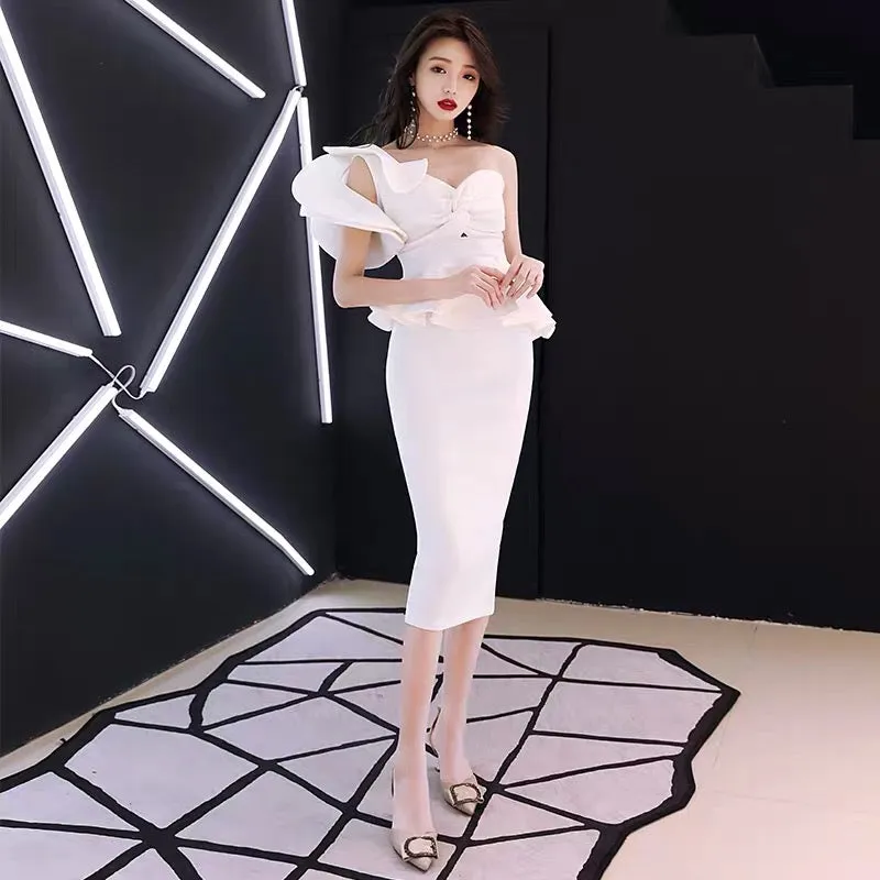 WINFREY Ruffle Peplum Dress