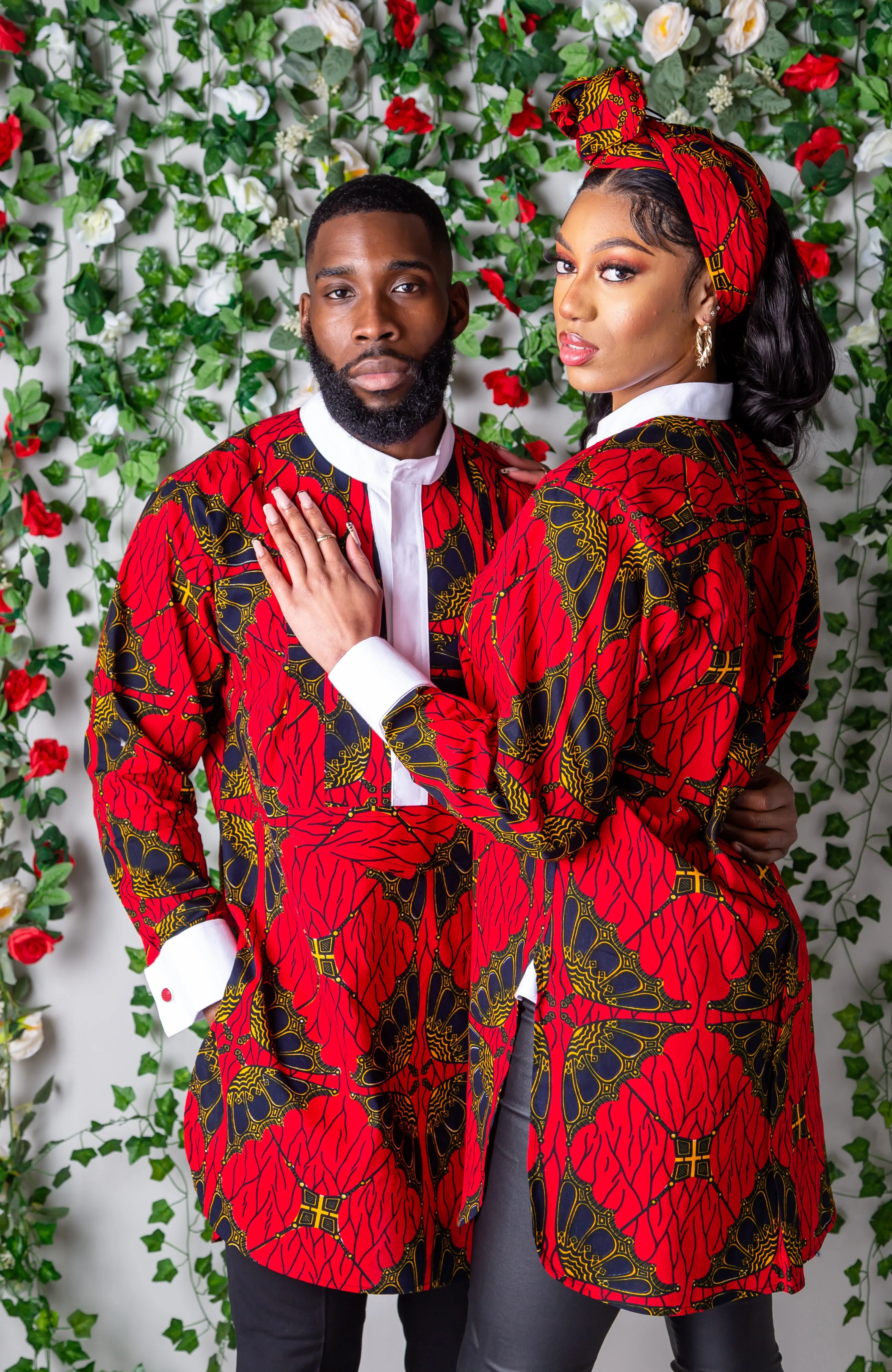 Womens African Dress Shirt | Unisex Etibo Style Long Sleeved Shirt - CORDELIA