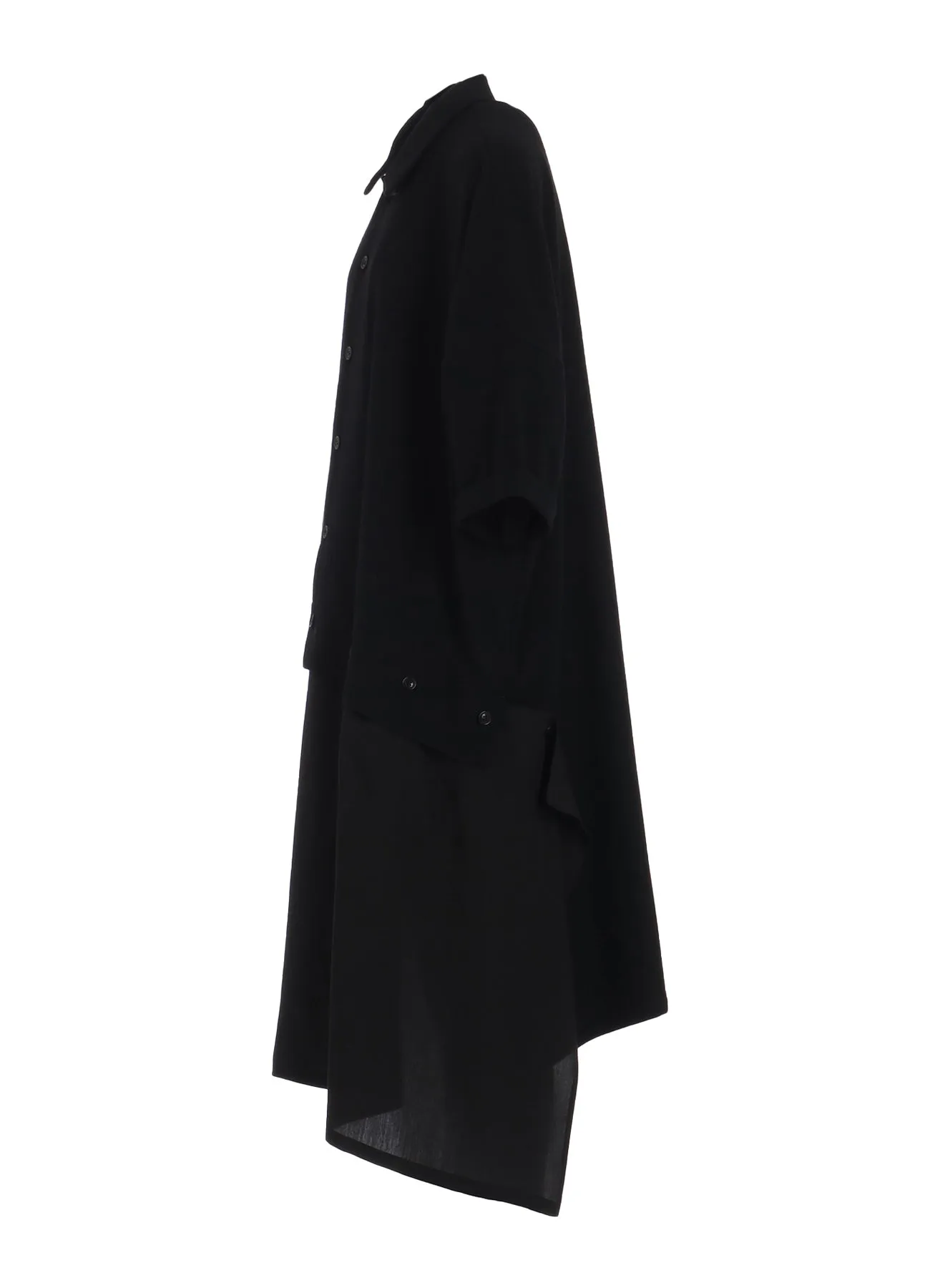 WOOL FLANNEL HALF SLEEVE SHIRTS DRESS