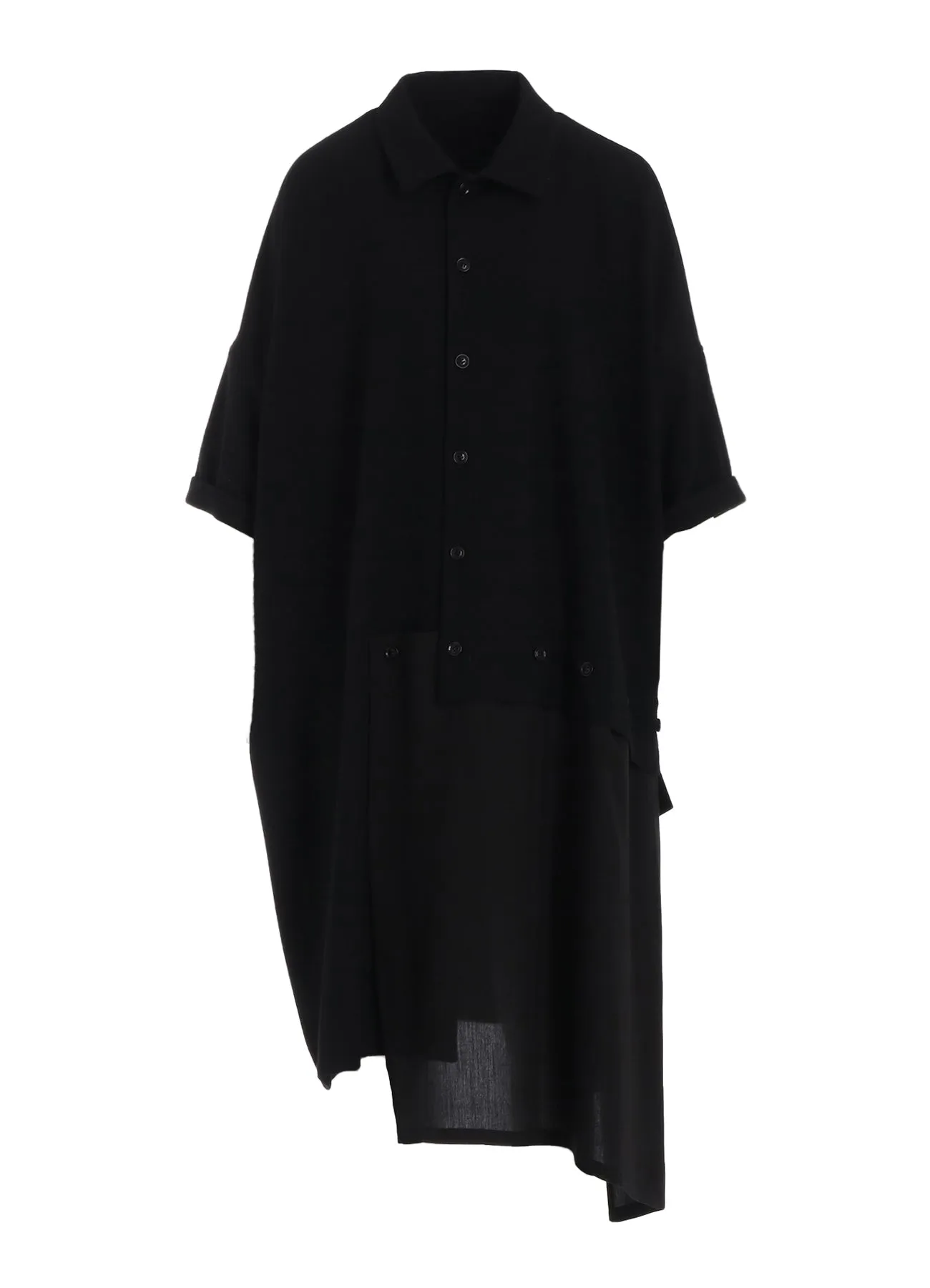 WOOL FLANNEL HALF SLEEVE SHIRTS DRESS