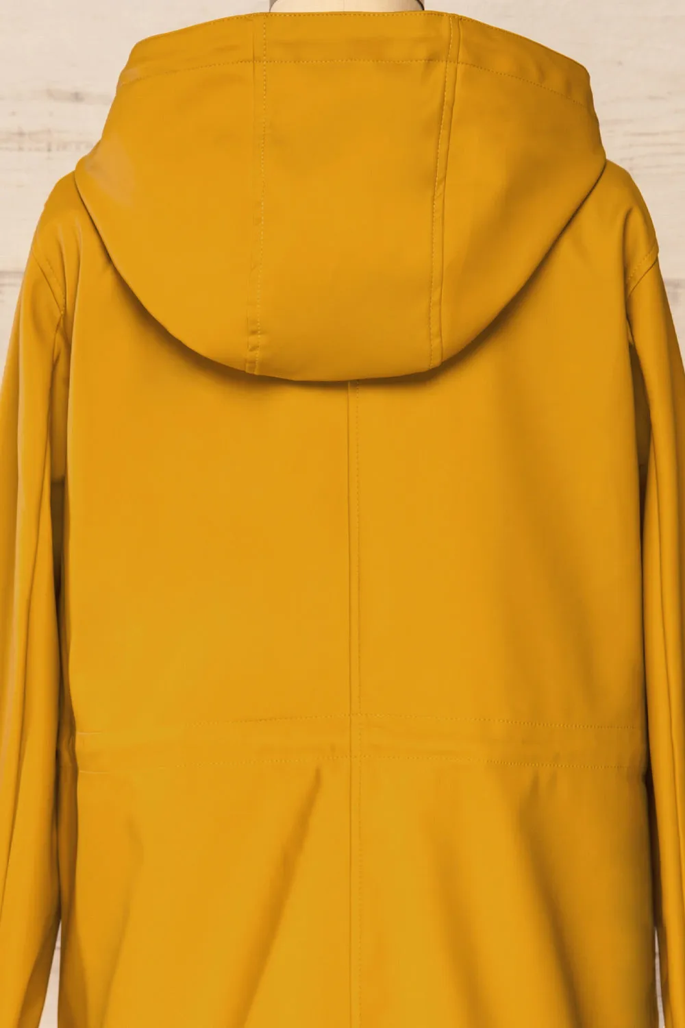 Xito Mustard | Hooded Raincoat w/ Drawstring
