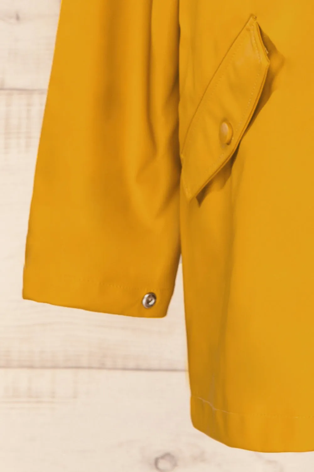 Xito Mustard | Hooded Raincoat w/ Drawstring