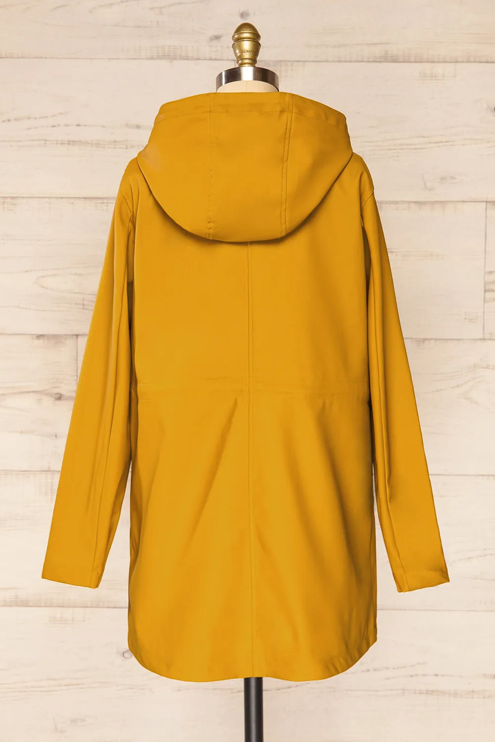 Xito Mustard | Hooded Raincoat w/ Drawstring