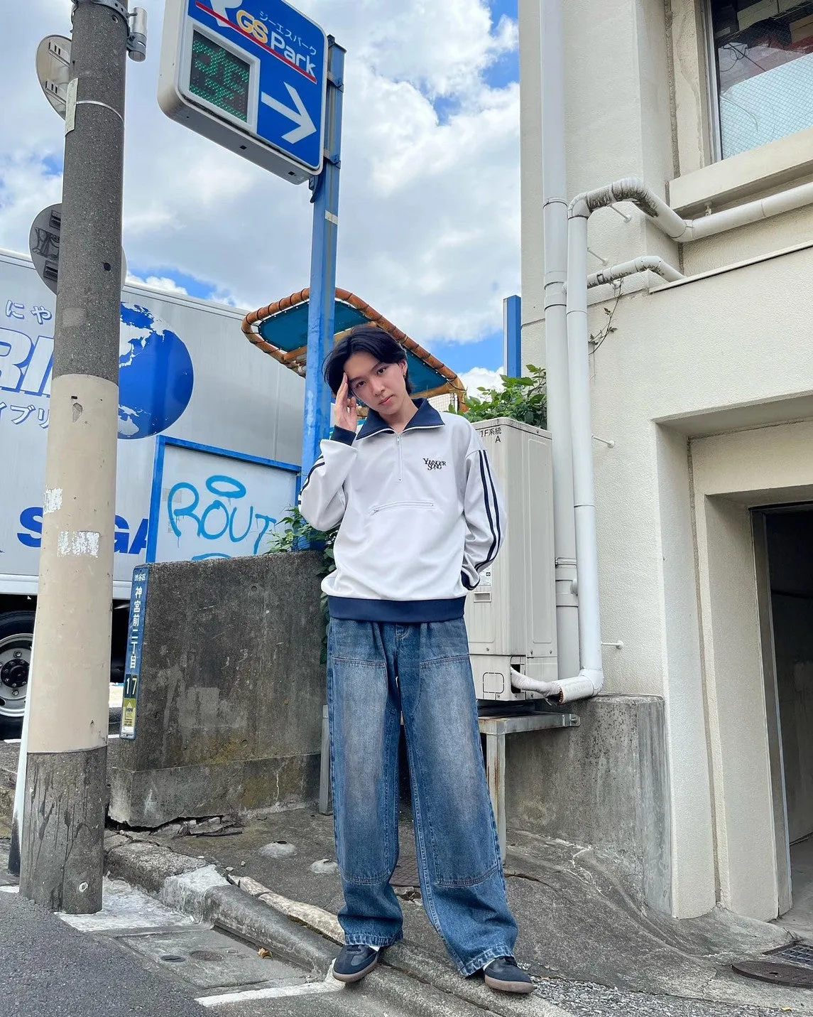 ys half zip track jacket