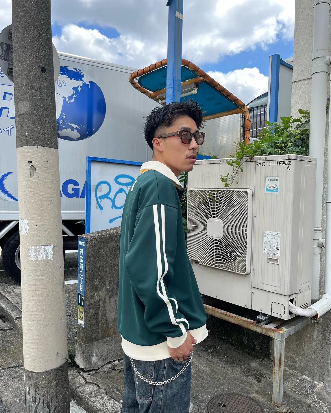 ys half zip track jacket