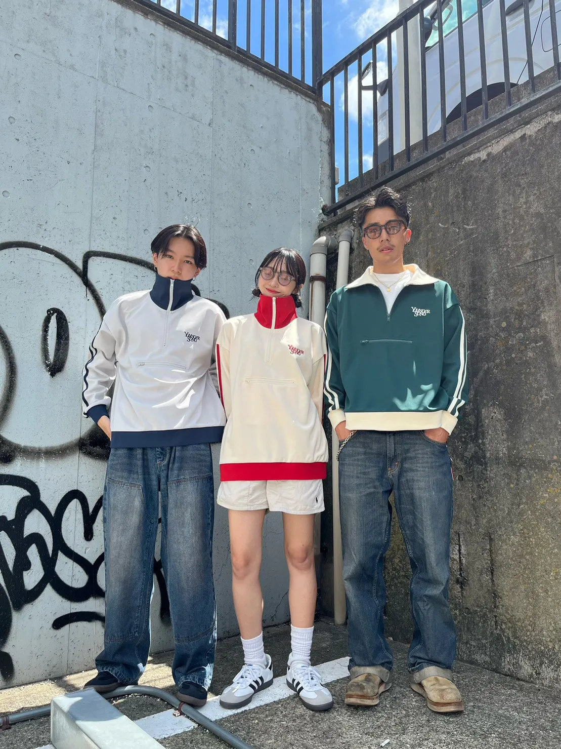 ys half zip track jacket