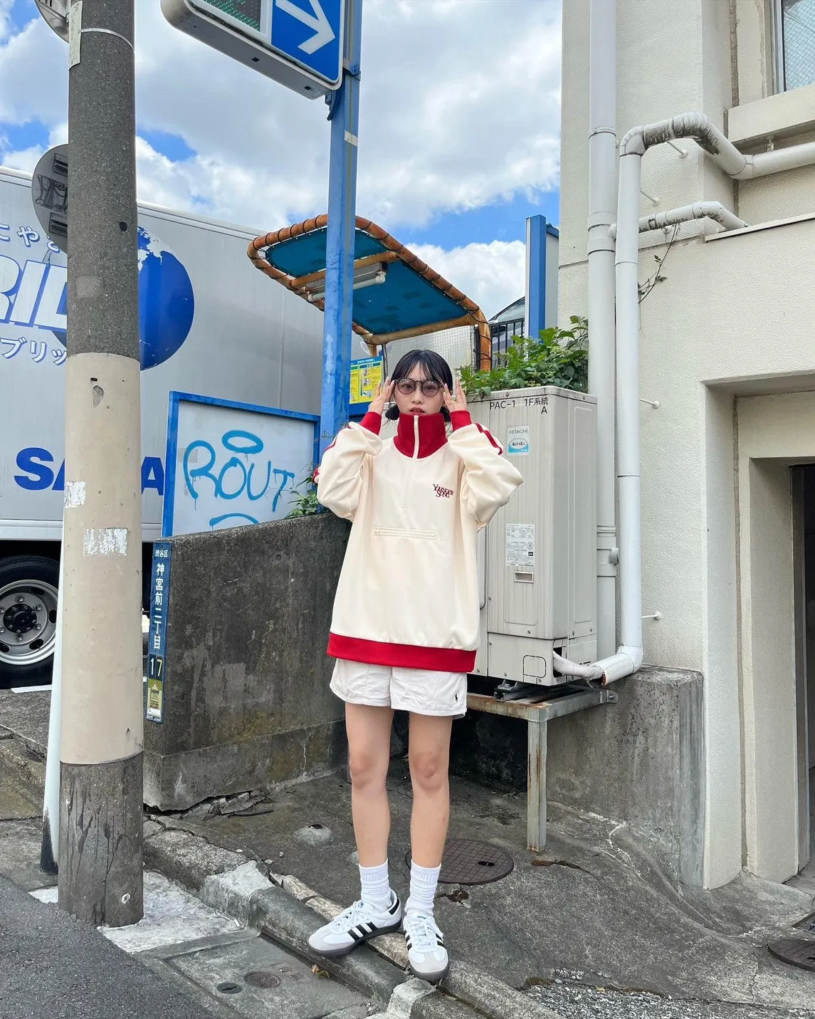 ys half zip track jacket
