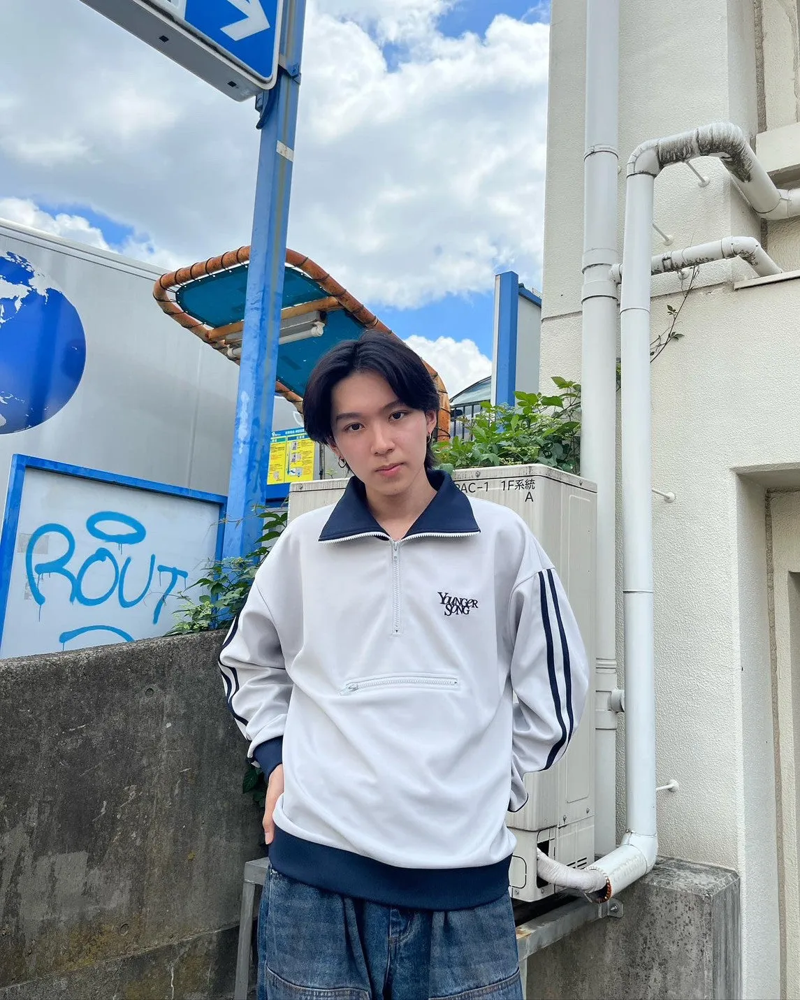 ys half zip track jacket