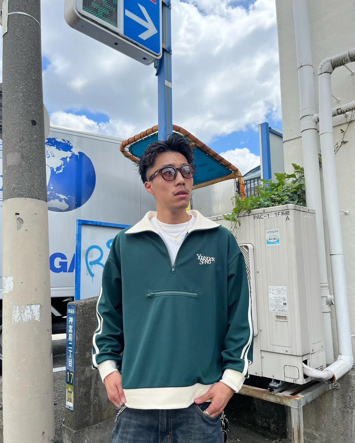 ys half zip track jacket