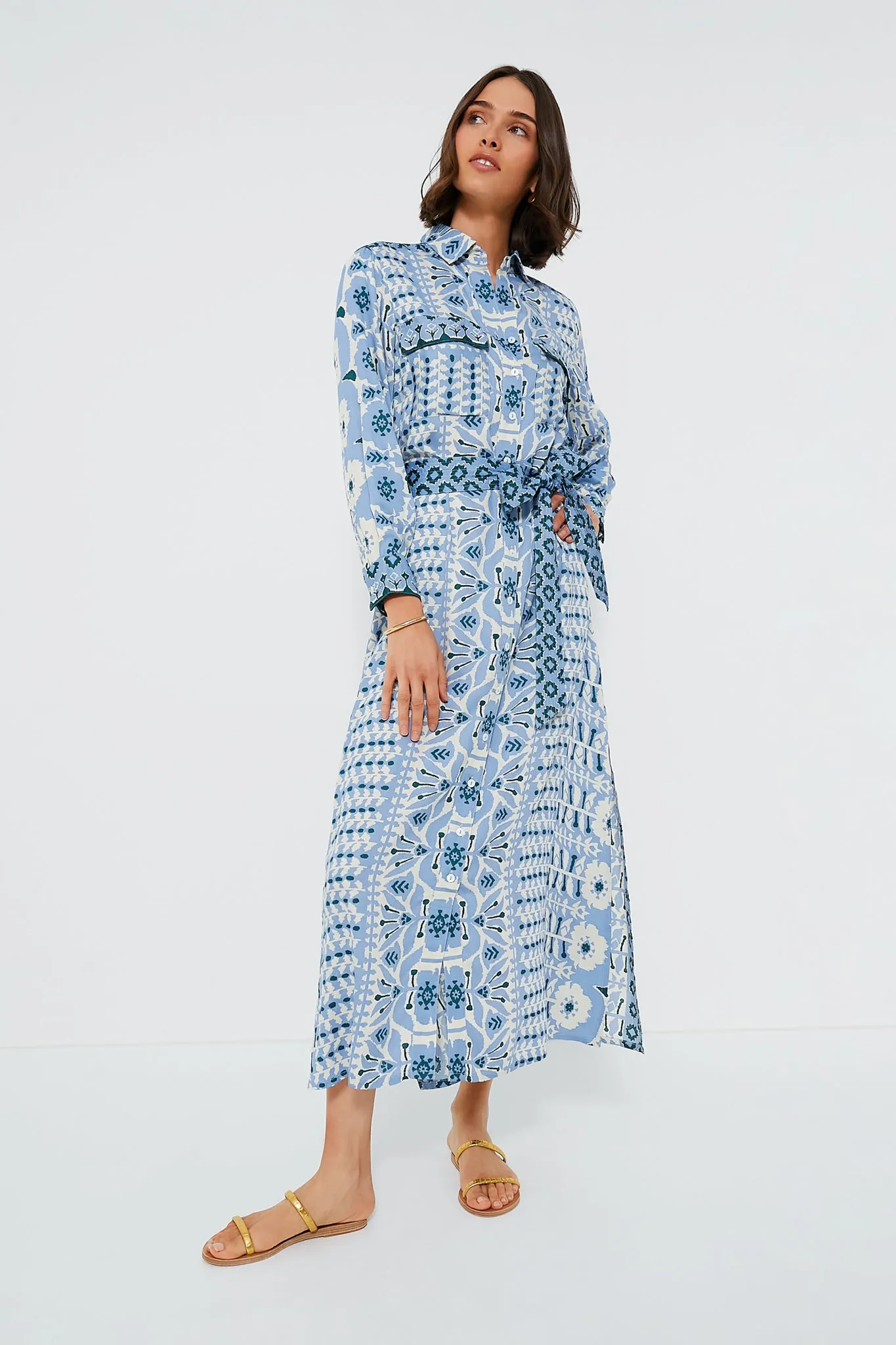 Zadie in Hydrangea Palma Maxi Dress