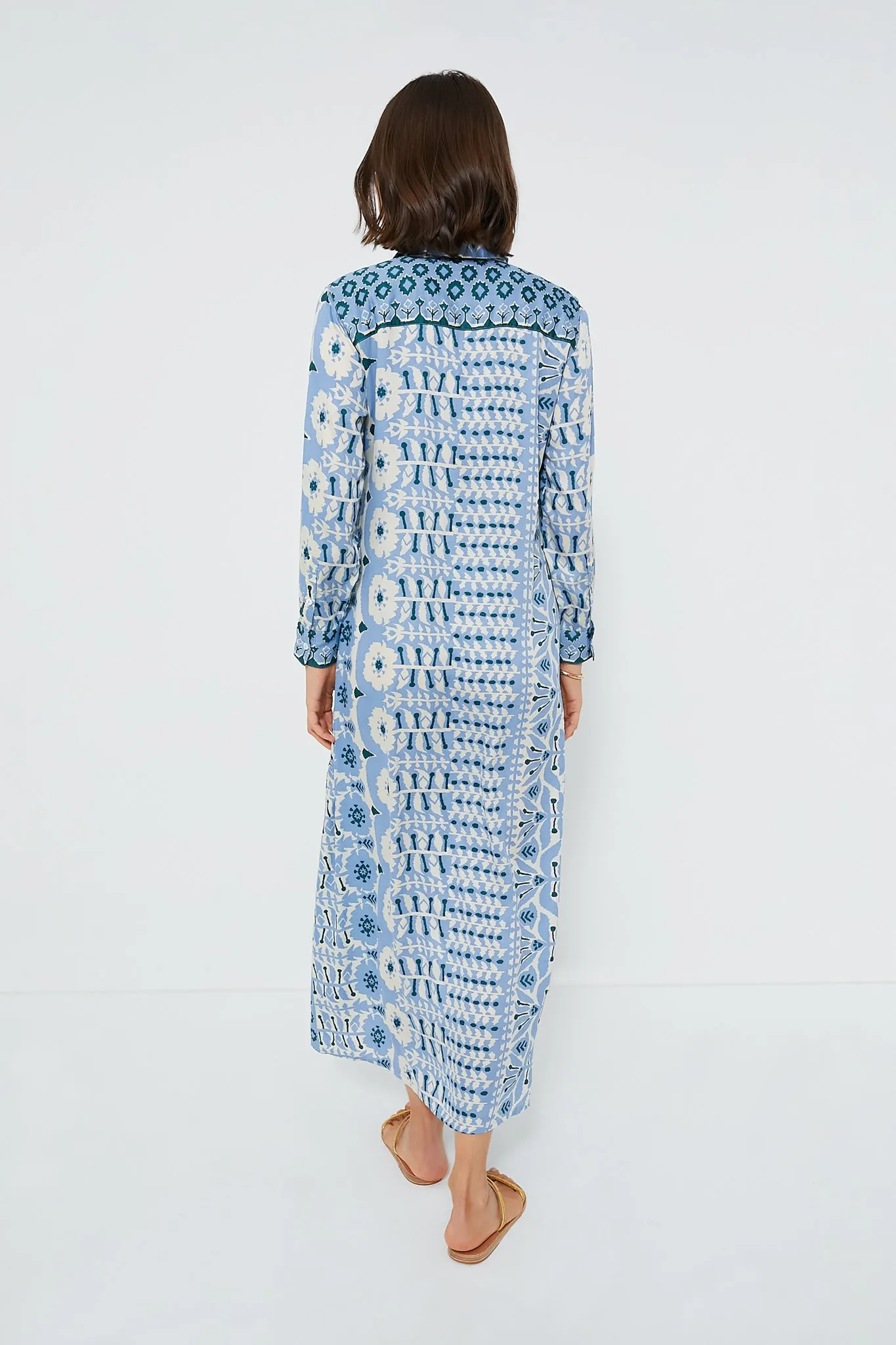 Zadie in Hydrangea Palma Maxi Dress
